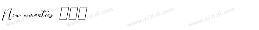 New romantics字体转换